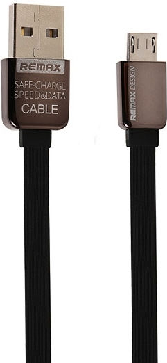 Remax Flat USB 2.0 to micro USB Cable Black 1m (Kingkong)