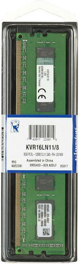 Kingston Valueram DDR3L With Module 1x8GB And Speed 1600 For Desktop