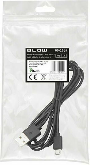 Blow Regulat USB 2.0 spre micro USB Cablu Negru 0.85m (DM-66-113) 1buc