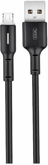 XO NB112 Regular USB 2.0 to micro USB Cable Μαύρο 1m (16.005.0013)