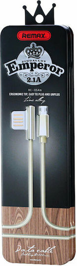 Remax Emperor RC-054m Unghi (90°) / Regular USB 2.0 spre micro USB Cablu Negru 1m 1buc