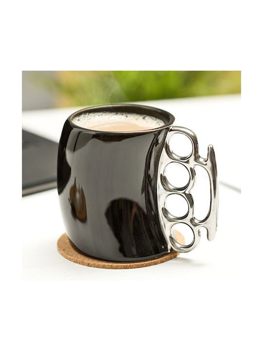 Out of the Blue Brass Knuckles Mug Ceramic Black