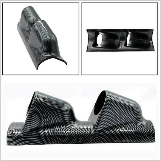 Auto Gs Prosport Car Column Double Instrument Mount 52mm Carbon Type