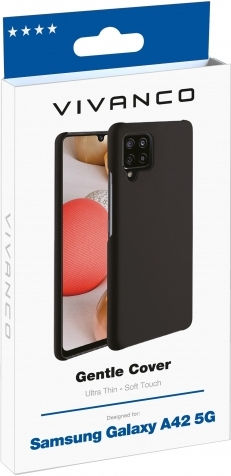 Vivanco Gentle Задна корица Силикон Черен (Galaxy A42)