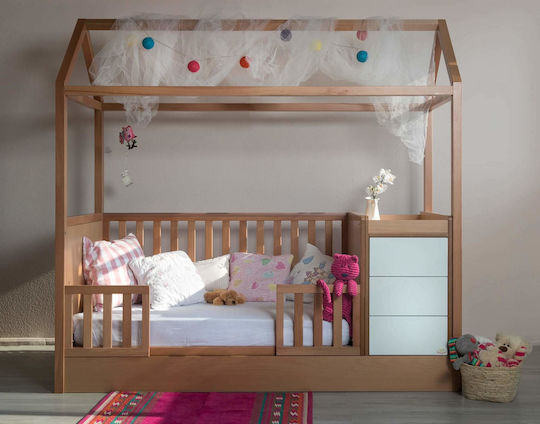Santa Bebe Κούνια Maya Plus Καφέ με Στρώμα
