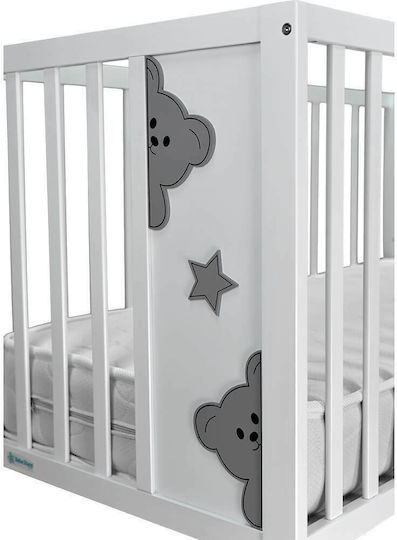 Bebe Stars Κούνια Life Λευκή με Ρόδες