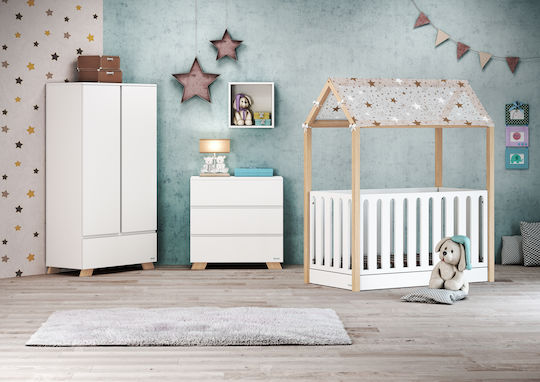 Casababy Πολυμορφική Κούνια Montessori La Maison Λευκή