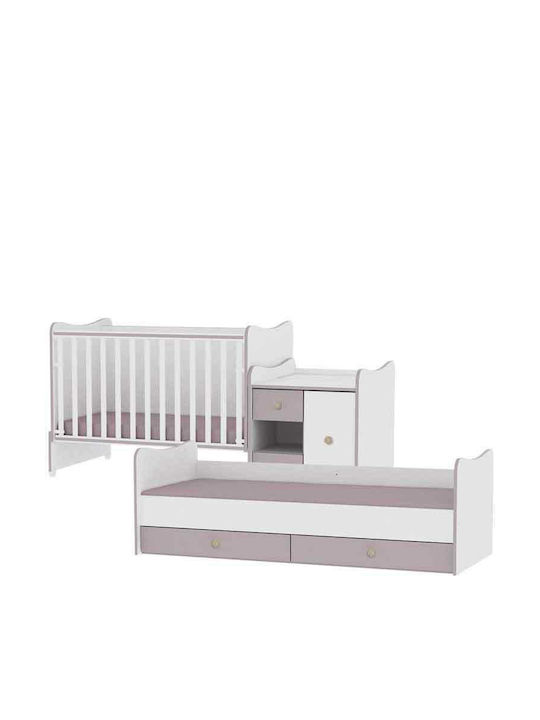 Lorelli Κούνια Πολυμορφική Minimax White & Coffee για Στρώμα 60x120cm