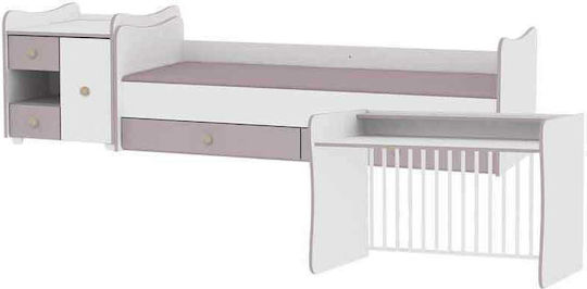 Lorelli Crib Minimax White Walnut With Drawer