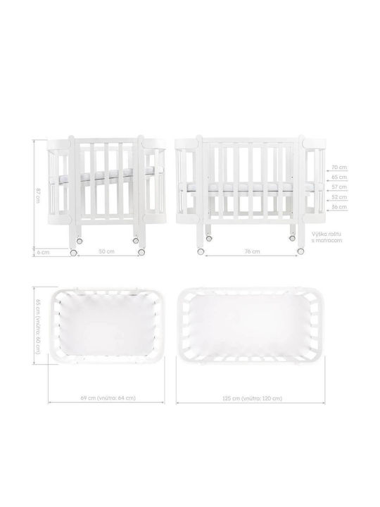 IngVart Κούνια Nika White Grey