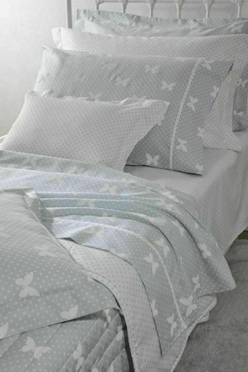 Down Town Home Baby Bettbezug Set mit Kissenbezug Gray 105x150cm.