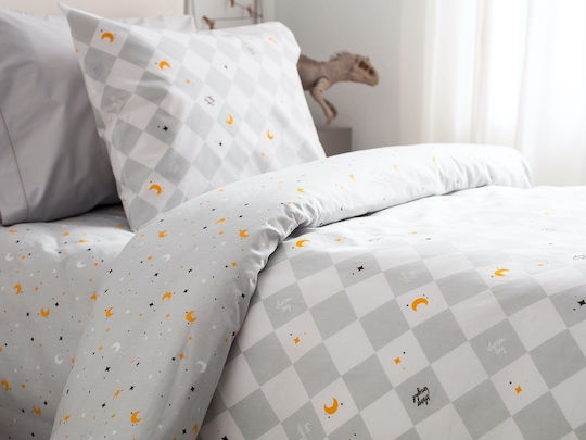 Vesta Home Baby Duvet Cover Set With Pillowcase Dream Gray 120x160cm