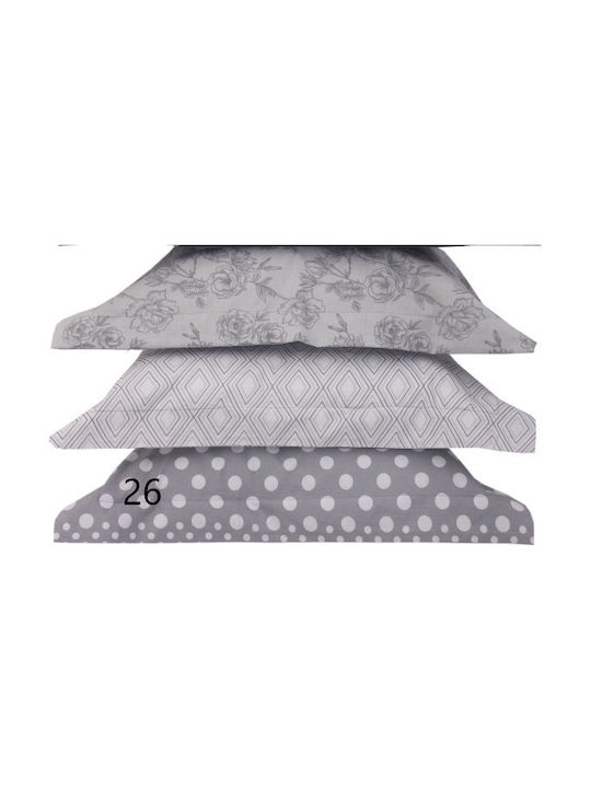 Anna Riska Βρεφική Παπλωματοθήκη Mix & Match 26 Γκρι 120x165εκ.
