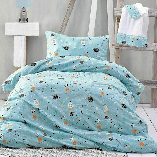 Rythmos Baby Duvet Cover Set With Pillowcase Astroworld Blue 110x160cm