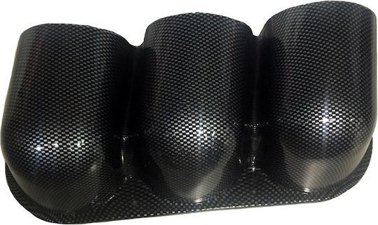 Auto Gauge Βάση Οργάνων Αυτοκινήτου Τριπλή 3 x 52mm Carbon