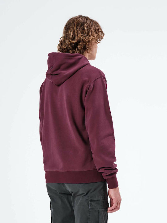 Emerson Herren Sweatshirt mit Kapuze und Taschen Wine