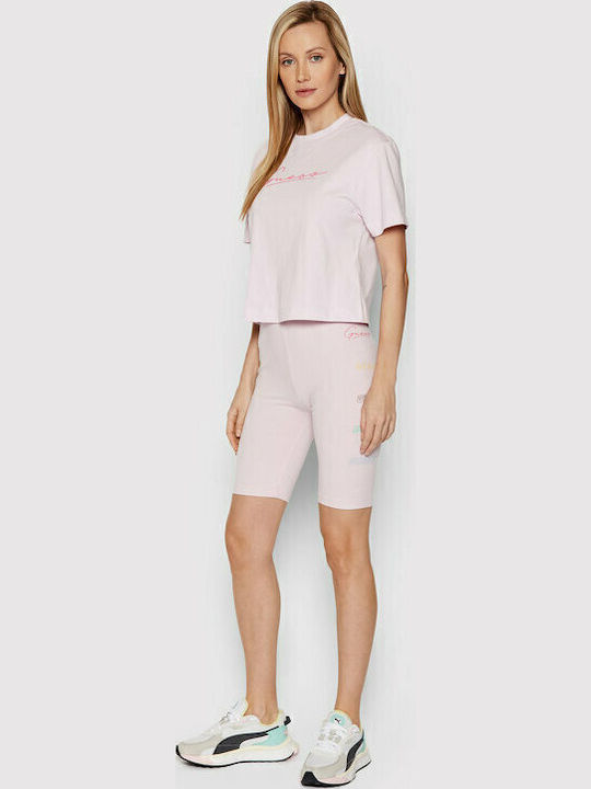 Women's Bike Training Legging High Waisted Pastel Pink