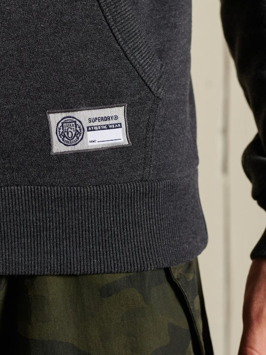 Track & Field Sweatshirt with Hood Charcoal Marl