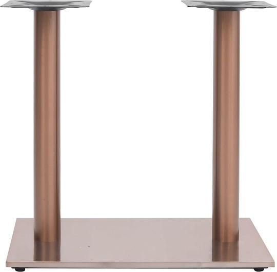 vidaXL Bistro Стойка за маса от Метал в Бронзов Цвят 70x40x72см