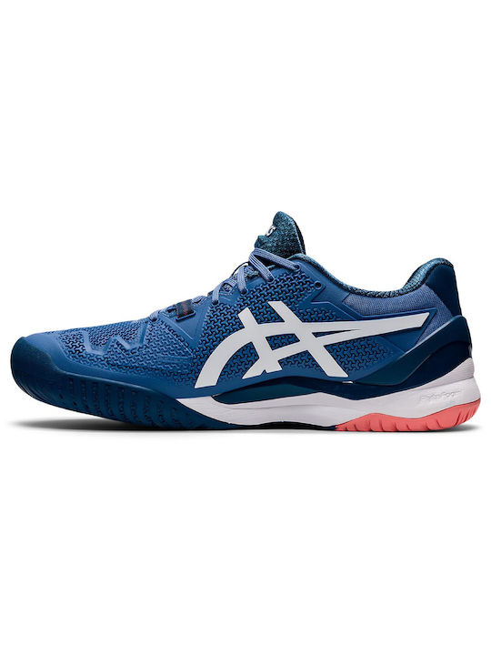 ASICS Gel-Resolution 8 Ανδρικά Παπούτσια Τένις για Όλα τα Γήπεδα Blue Harmony / White