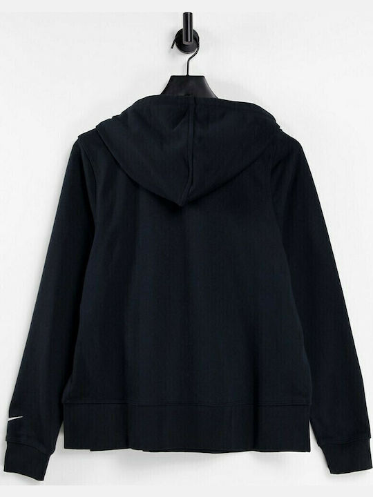 Dri-Fit Lang Damen Sweatshirt mit Kapuze Schwarz