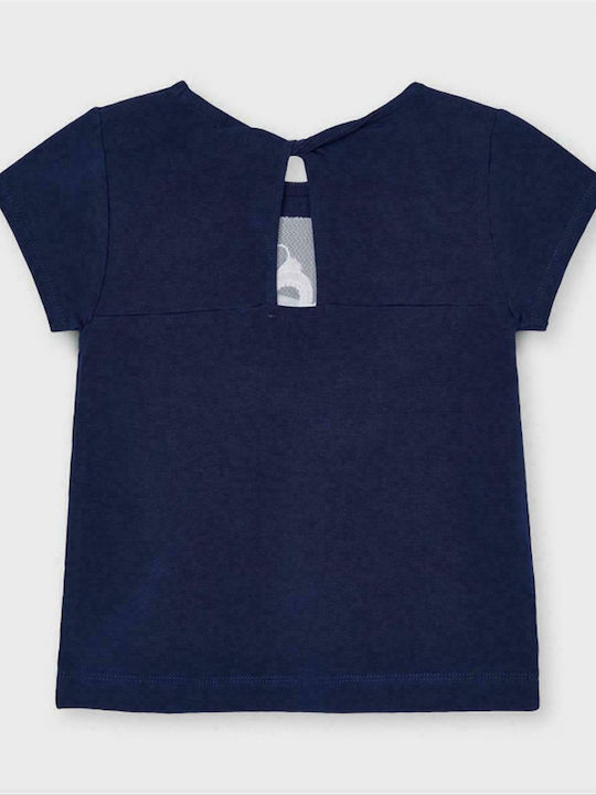 Mayoral Kids Blouse Short Sleeve Navy Blue