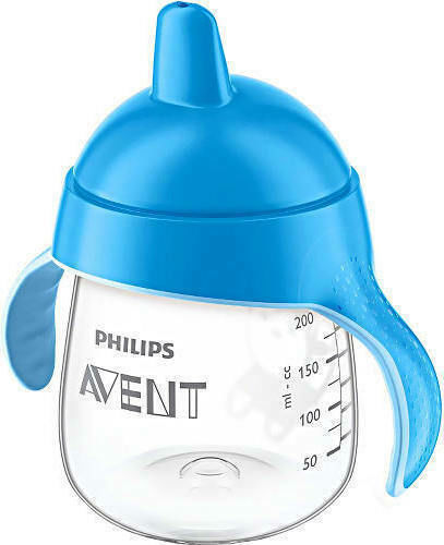 Philips Educational Sippy Cup Plastic with Handles Blue for 12m+m+ 260ml