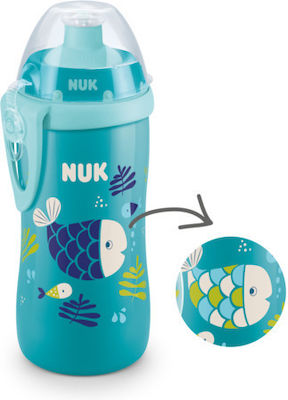 Nuk Junior Cup Fish Educational Sippy Cup Plastic Blue for 18m+m+ 300ml 10.255.576