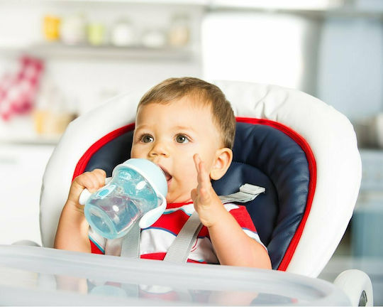 Chicco Transition Cup Lern-Trinkflasche Kunststoff mit Griffen Hellblau für 4m+m+ 200ml 06911-20