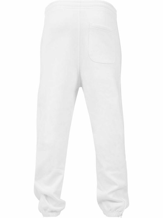 Sweatpants with Elastic White