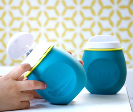 Beaba Εκπαιδευτικό Ποτηράκι Babysquez 2 σε 1 Blue
