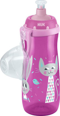 Nuk Sports Cup Educational Sippy Cup Plastic Kitten Pink for 36m+m+ 450ml