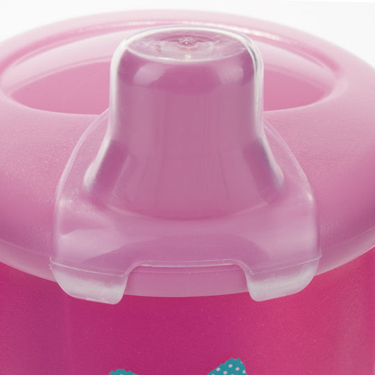 Canpol Babies Anywayup Educational Sippy Cup Plastic with Handles Pink for 9m+m+ 250ml