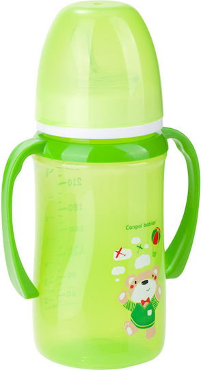 Canpol Babies EasyStart Sweet Fun Lernbecher Kunststoff mit Griffen Grün für 6m+m+ 240ml