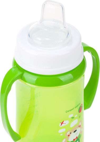 Canpol Babies EasyStart Sweet Fun Lernbecher Kunststoff mit Griffen Grün für 6m+m+ 240ml