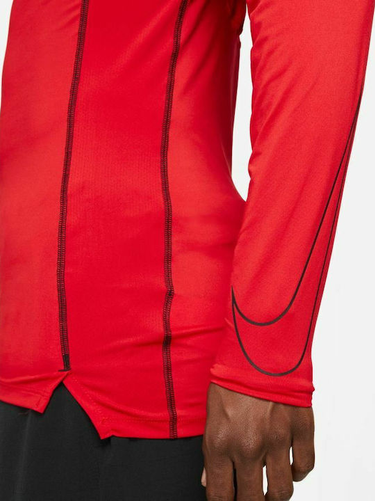 Pro Dri-fit Dri-Fit Long Sleeve Athletic Blouse Red