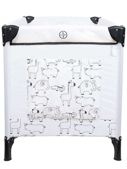 FreeOn Safari Playpen 2 Levels with Changing Table & Mattress White 125x65cm
