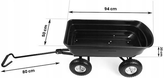 Dump Cart & Trailer Garden Cart Plastic Four-wheel 75lt