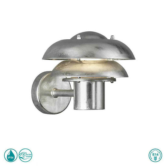Nordlux Kurnos 20 Lumină de exterior cu abajur montată pe perete E14 IP54 25.6x18.2εκ.