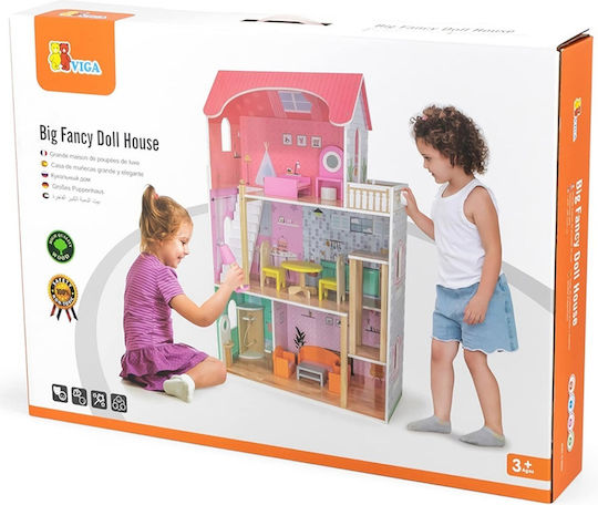 Viga Toys Big Fancy Ξύλινο Κουκλόσπιτο