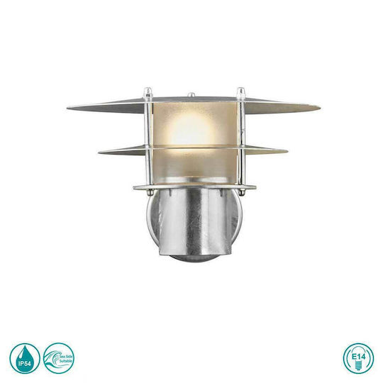 Nordlux Bastia 24 Lumină de exterior cu abajur montată pe perete E14 IP54 27.6x17.6εκ.