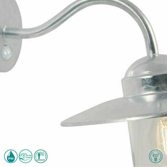 Nordlux Luxembourg Lumină de exterior cu abajur montată pe perete E27 IP54 42x11εκ.