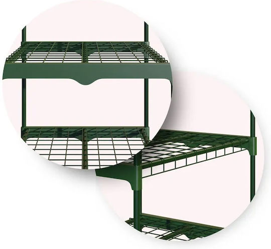 Plonos 4923 Greenhouse House Type with Metal Frame and Shelves 0.7x0.5x1.6m