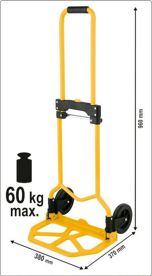 Vorel Transport Trolley Retrieved from Foldable for Weight Load up to 60kg Yellow