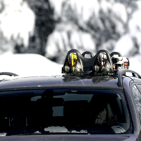Menabo Himalaya Magnetic Car Ski Mounts Suitable for 2 Ski Pairs & 2 Baton Pairs