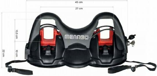 Menabo Himalaya Magnetic Car Ski Mounts Suitable for 2 Ski Pairs & 2 Baton Pairs