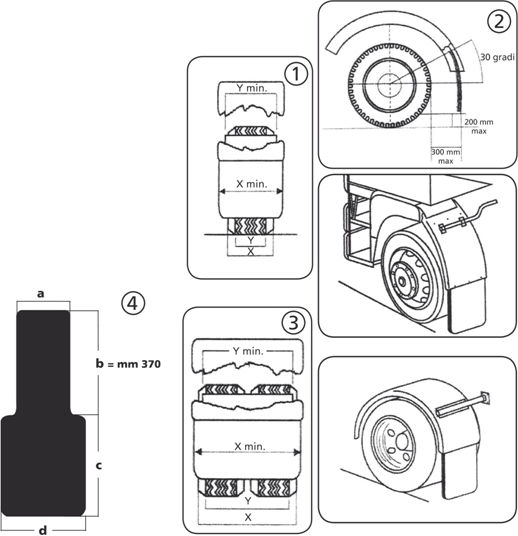 Lampa Front and Rear Car Mudguards Approved Pair of Mudguards E1 30x37x50x35cm 2pcs