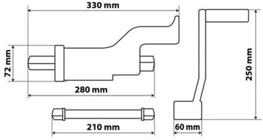 Lampa Heavy Duty Car Wheel Wrench 32 and 33mm