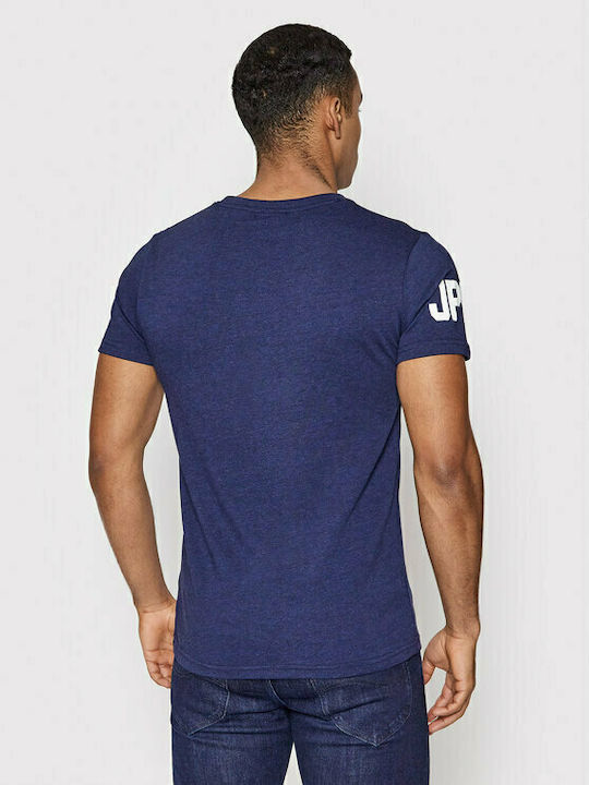 Superdry Ανδρικό T-shirt Navy Μπλε με Στάμπα