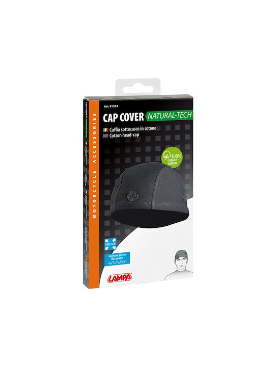 Lampa Head-Cap Κάλυμμα Κεφαλιού Αναβάτη Μοτοσυκλέτας Βαμβακερό Μαύρο Χρώμα